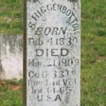 Samuel Hickenbottom's gravestone