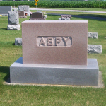 Benjamin F. Aspy's gravestone