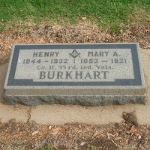 Henry Burkhart's gravestone