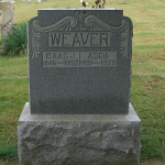 Isaac J. Weaver's gravestone