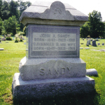 John A. Sandy's gravestone