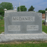 John McDaniel's gravestone