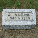 John W. Davis' gravestone