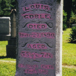 Lewis Goble's gravestone