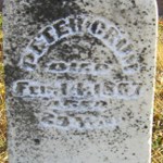 Peter Crum's gravestone