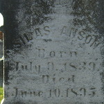 Silas Anson's gravestone