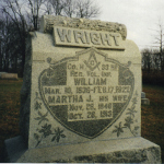 William Wright's gravestone
