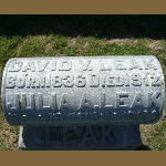 David V. Leak's gravestone