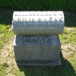 David V. Leak's gravestone