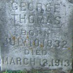 George Thomas' gravestone