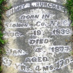 Hilery L. Burcham's gravestone