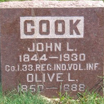 John L. Cook's gravestone