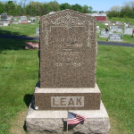 James M. Leak's gravestone