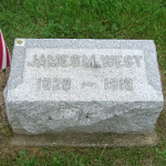 James M. West's gravestone