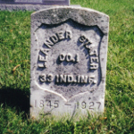 Leander Stater's gravestone