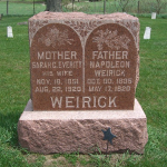 Napoleon Weirick's gravestone