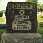 Harrison Quick's gravestone