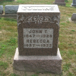 John T. Collins' gravestone