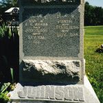 John V. Johnson's gravestone