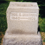 Thomas G. Dickerson's gravestone