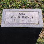 William B. Haines' gravestone