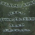 Alexander Lundy's gravestone