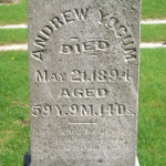 Andrew Yocum's gravestone