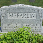 John A. McFarlin's gravestone