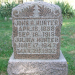 John H. Hunter's gravestone