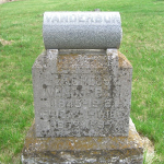 Zacheus Vanderbur's gravestone